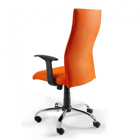 Krzesło obrotowe UNIQUE Black on Black pomarańczowe