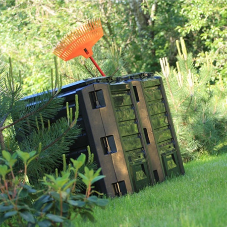 Segmentowy kompostownik ogrodowy Compogreen 800 L czarny