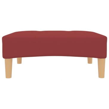 2-os. kanapa z podnóżkiem, winna czerwień, tapicerowana tkaniną