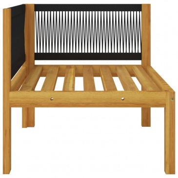 2-osobowa ławka ogrodowa z poduszkami, lite drewno akacjowe