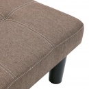 2-osobowa sofa, brązowa, tapicerowana tkaniną