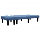 2-osobowa sofa, niebieska, tapicerowana tkaniną
