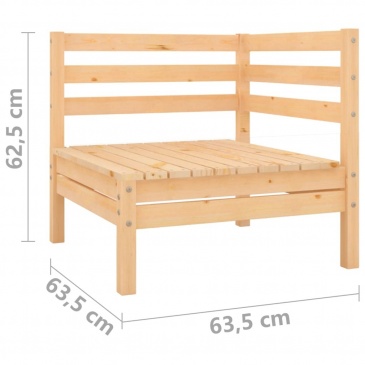 2-osobowa sofa ogrodowa, lite drewno sosnowe