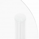2-poziomowy stolik, 38 cm, przezroczyste szkło hartowane