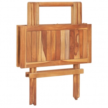 3-cz. zestaw mebli bistro, antracytowe poduszki, drewno tekowe