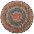 3-cz. zestaw mebli bistro z mozaiką, szary/pomarańcz, ceramika