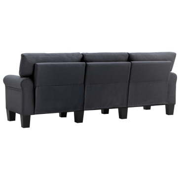 3-osobowa sofa, ciemnoszara, tapicerowana tkaniną