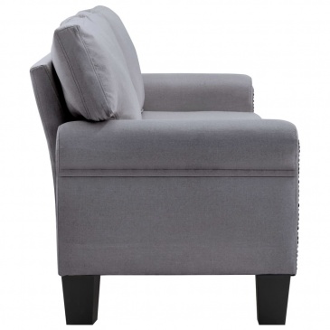 3-osobowa sofa, jasnoszara, tapicerowana tkaniną
