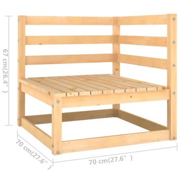 3-osobowa sofa ogrodowa z poduszkami, lite drewno sosnowe