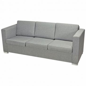 3 osobowa sofa tapicerowana jasnoszara