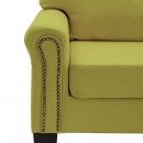 3-osobowa sofa, zielona, tapicerowana tkaniną