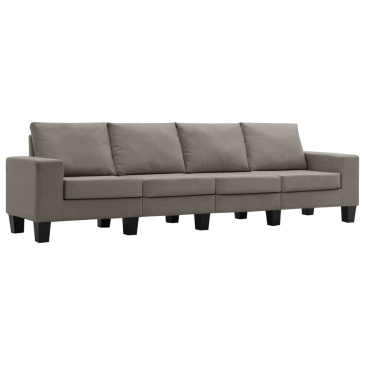 4-osobowa sofa, taupe, tapicerowana tkaniną