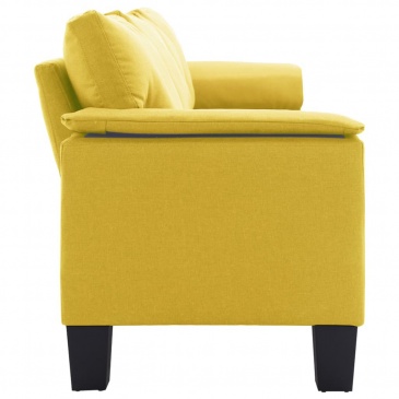 4-osobowa sofa, żółta, tapicerowana tkaniną
