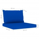 9-cz. zestaw wypoczynkowy do ogrodu, z poduszkami, niebieski