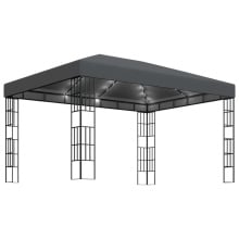 Altana ze sznurem lampek led, 3x4 m, antracytowa