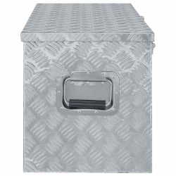 Aluminiowa skrzynia, 110,5 x 38,5 x 40 cm, srebrna