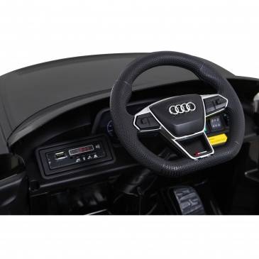 Audi rs e-tron gt na akumulator czarny + pilot + napęd 4x4 + radio mp3 + led + eva