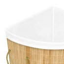 Bambusowy kosz na pranie, narożny, 60 L
