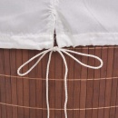 Bambusowy kosz na pranie, prostokątny, brązowy