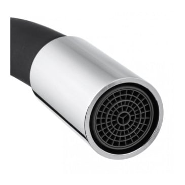 Bateria kuchenna stojąca elastyczna wylewka kran czarny