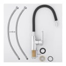 Bateria kuchenna stojąca elastyczna wylewka kran czarny