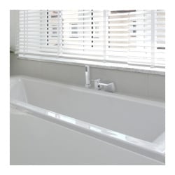 Bateria nawannowa 3-otworowa kaskada prysznicowa chrom - Yoka