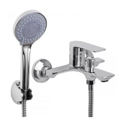 Bateria wannowa prysznicowa ścienna natryskowa chrom - Yoka