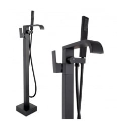 Bateria wannowa z prysznicem wolnostojąca czarny - mat, loft - yoka