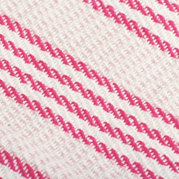 Bawełniana narzuta w paski, 125 x 150 cm, różowo-biała