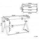 Biurko gamingowe RGB LED 120 x 60 cm czarne DANVERS