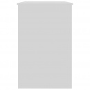 Biurko, wysoki połysk, białe, 100x50x76 cm, płyta wiórowa