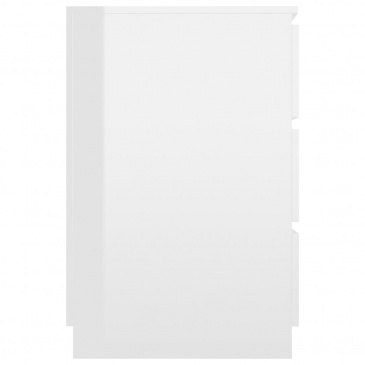 Biurko, wysoki połysk, białe, 140x50x77 cm, płyta wiórowa