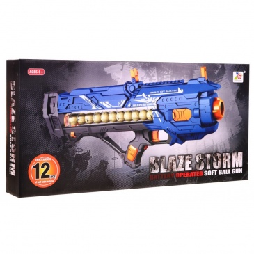 Blaze Storm Wielki Automatyczny Pistolet Niebieski 12 Kulek