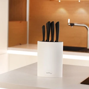 Blok do noży owalny Vialli Design Bianco Oval biały Blok do noży owalny Vialli Design Bianco Oval biały