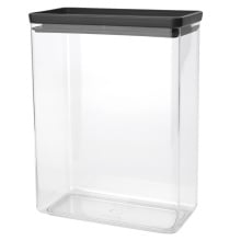 Brabantia 229985 - tasty+ - prostokątny pojemnik kuchenny - 5,4 l - dark grey Brabantia 229985 - tasty+ - prostokątny pojemnik kuchenny - 5,4 l - dark grey