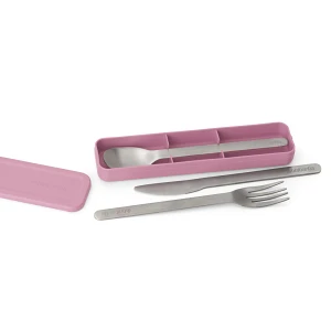 BRABANTIA 241925 - 3-częściowy zestaw sztućców Make   Take - Lilac Pink