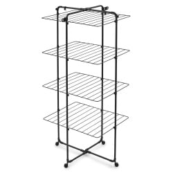 BRABANTIA 319303 - HangOn Tower - Suszarka na pranie 30 m - Czarny Matowy