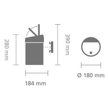 Kosz łazienkowy 3l Brabantia Touch Bin szary