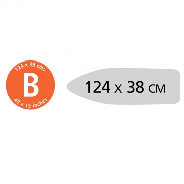 BRABANTIA - PerfectFit Set - Pokrowiec na deskę do prasowania - rozmiar B - Denim Black