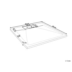 Brodzik prysznicowy AZZURRO 80 x 80 x 3 cm Czarny Brodzik prysznicowy AZZURRO 80 x 80 x 3 cm Czarny