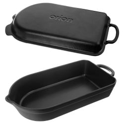 Brytfanna żeliwna emaliowana 2w1 litina 4/2 l 42,5x22,5 cm