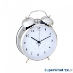 Budzik 9 cm NEXTIME Wake up silver