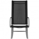 Bujane krzesła ogrodowe, 2 szt., stal i textilene, czarne