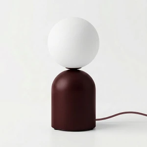 Burgundowa lampka stołowa w nowoczesnym stylu K-5972 z serii KONI Burgundowa lampka stołowa w nowoczesnym stylu K-5972 z serii KONI
