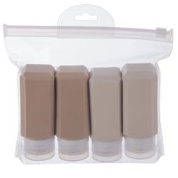 Butelki pojemniki podróżne na kosmetyki w etui silikonowe 5 el. Butelki pojemniki podróżne na kosmetyki w etui silikonowe 5 el.