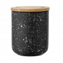 Ceramiczny pojemnik z bambusowym wieczkiem 13cm Stak Speckled Ladelle czarny LD-61108