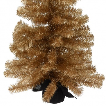 Choinka sztuczna złota ozdobna dekoracyjna drzewko świąteczne z jutą 90 cm