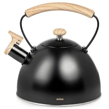 Czajnik z gwizdkiem stalowy czarny  BLACK 2,3 l