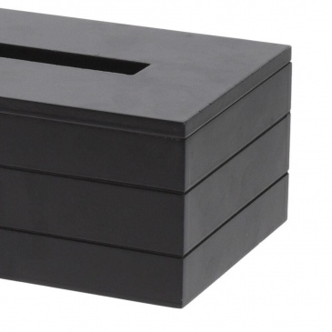 Czarny pojemnik na chusteczki higieniczne, papierowe, chustecznik, podajnik, 23x13,5x9 cm