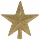 Czubek szpic ozdobny na choinkę gwiazda złota brokatowa święta Boże Narodzenie 19 cm